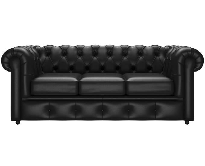 Andover sofa 3 osobowa naturalny czarny