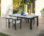 Argo Alu stół grafitowy jasny blat calacatta