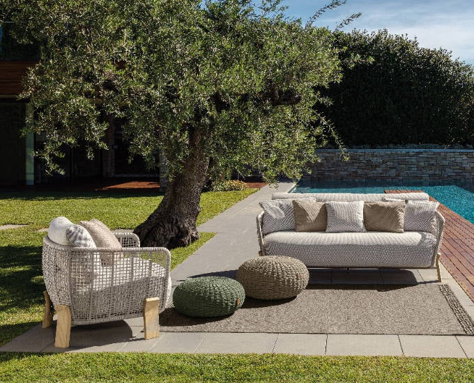 sofa Argo Wood teak beżowy