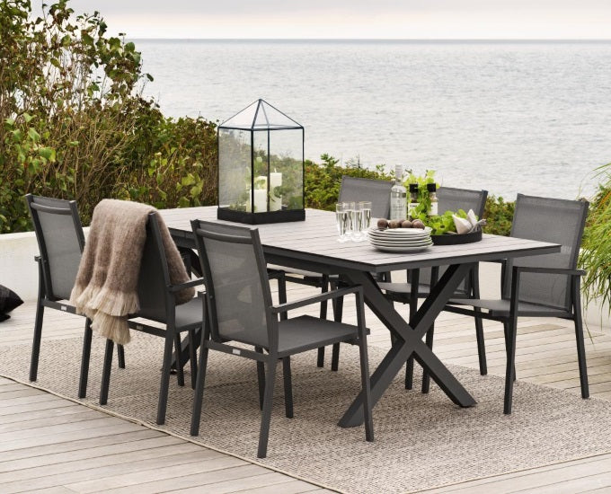 Richmond czarny z szarym blatem