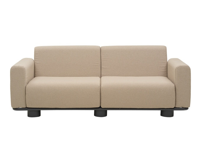 Bolster beżowa sofa tapicerowana