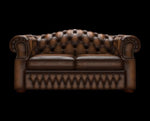 dwuosobowa sofa Bourford antyczny brązowy