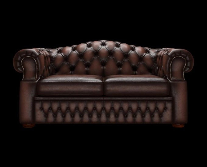 dwuosobowa sofa Bourford antyczny czekoladowy