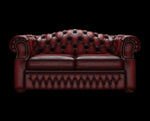 dwuosobowa sofa Bourford antyczny czerwony