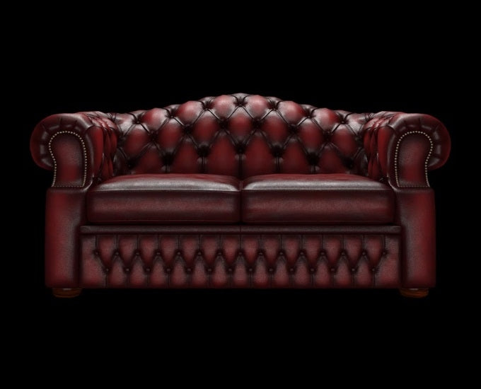 dwuosobowa sofa Bourford antyczny czerwony