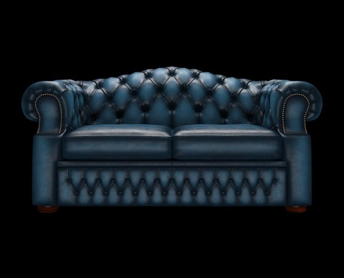 dwuosobowa sofa Bourford antyczny niebieski