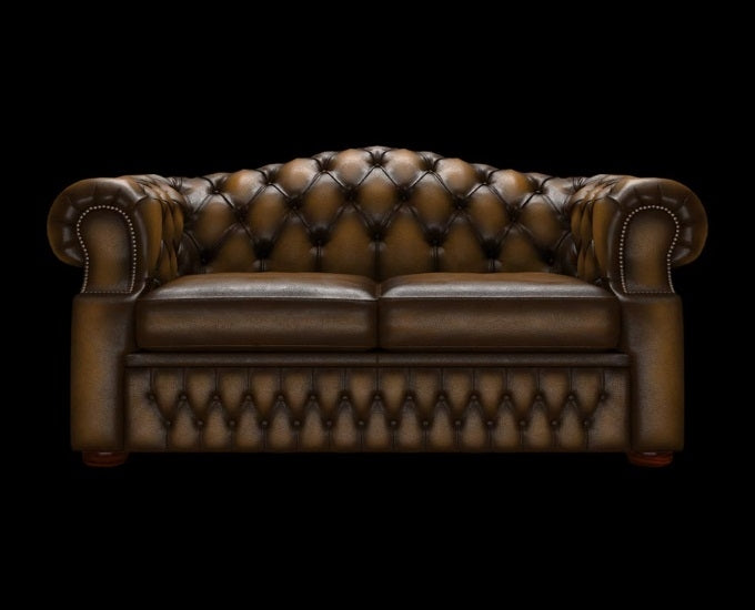 dwuosobowa sofa Bourford antyczny złoty