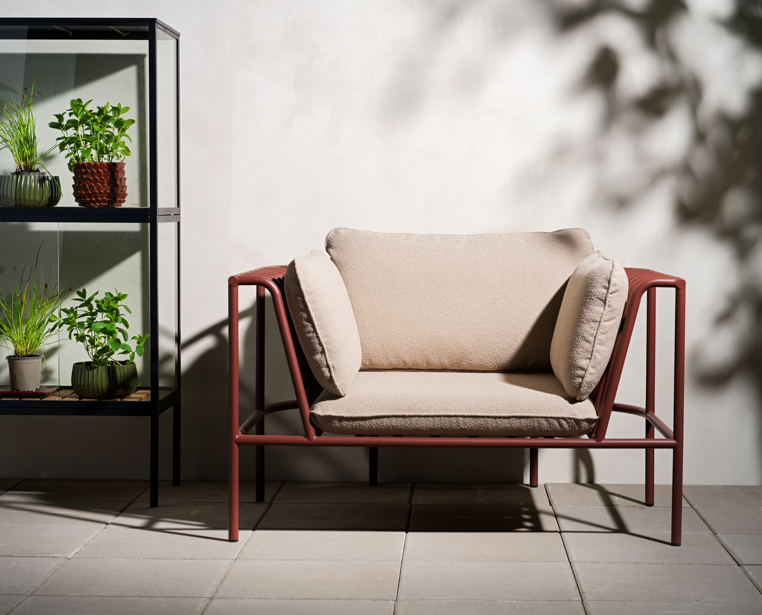 Fotel ogrodowy metalowy Collier z poduszkami