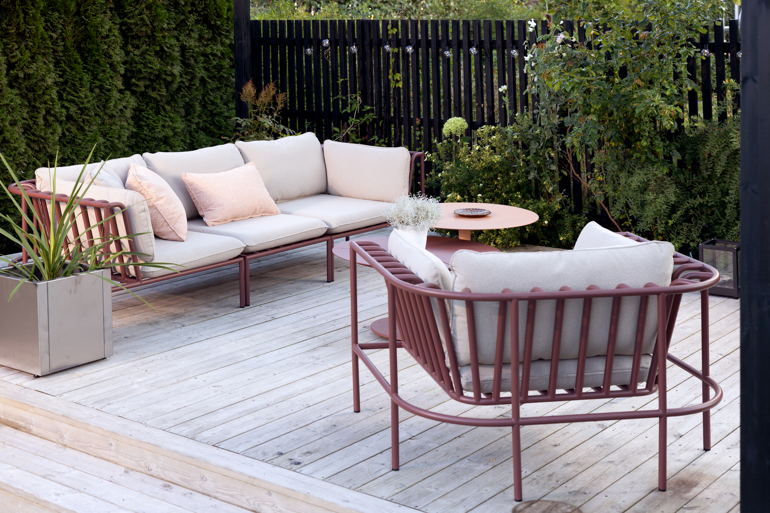 Fotel ogrodowy metalowy Collier z poduszkami