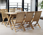 stół rozkładany prostokątny 140x80 teak Dax