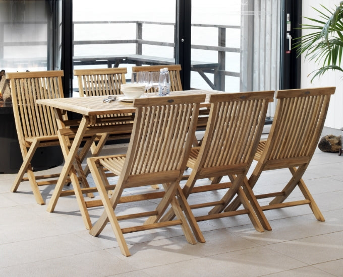 stół rozkładany prostokątny 140x80 teak Dax