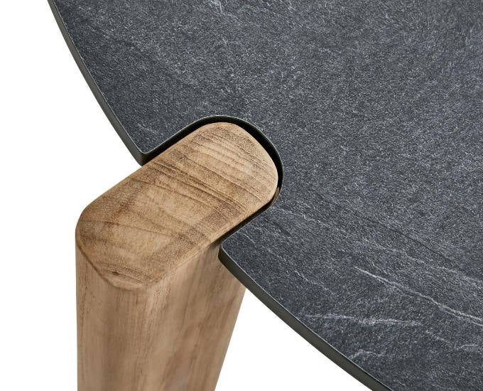 stolik kawowy teak hpl Domino 70