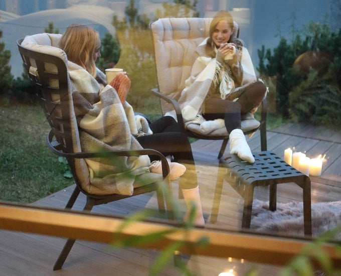 Folio antracite poduszka beżowa