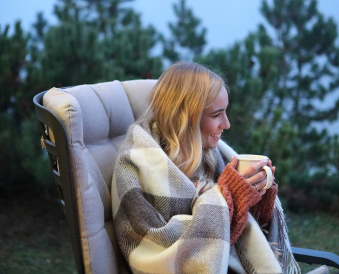 Folio antracite poduszka beżowa