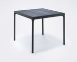 Four czarny z czarnym blatem aluminiowym