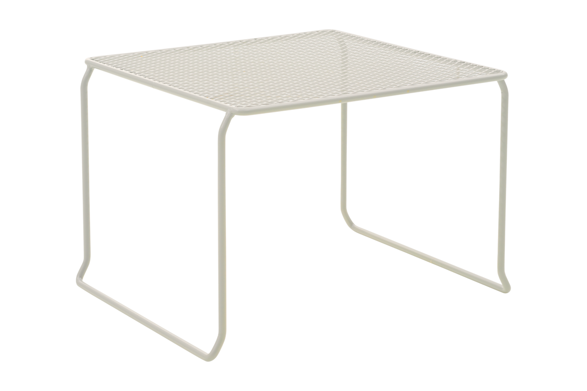 Minimalistyczny stalowy stolik Haru