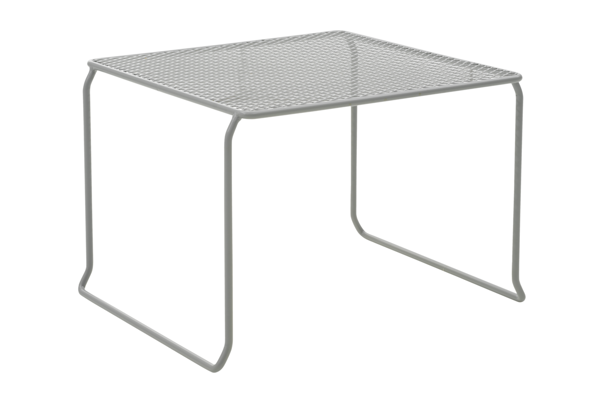 Minimalistyczny stalowy stolik Haru