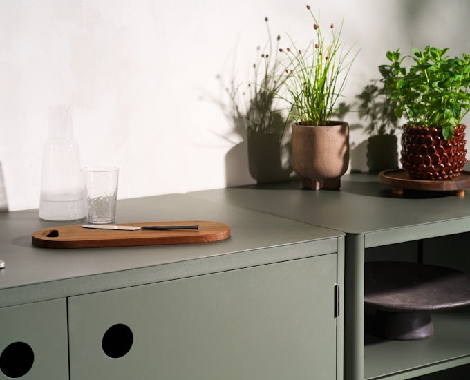 kuchnia ogrodowa aluminiowa zielona Kelia z szafką