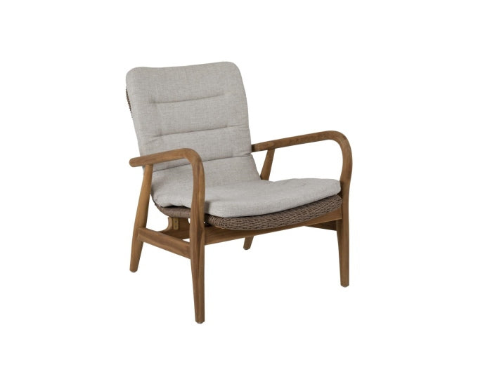 fotel teak technorattan Lilja