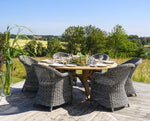 Stół okrągły 180 cm teak Logrono
