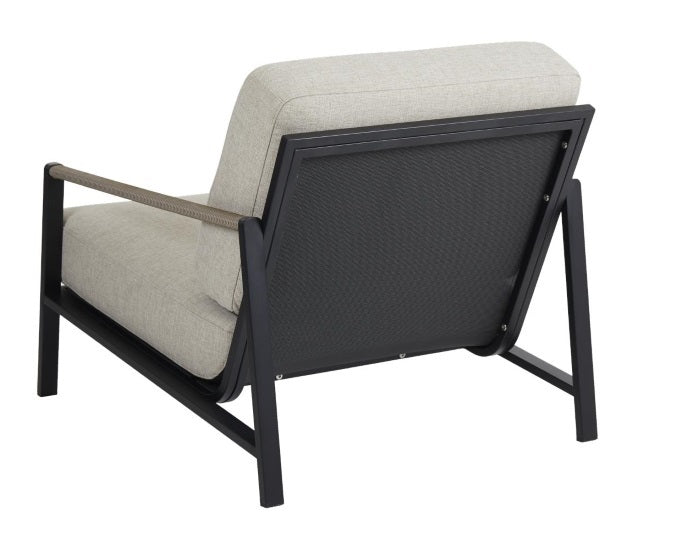 czarny fotel ze stali nierdzewnej 304