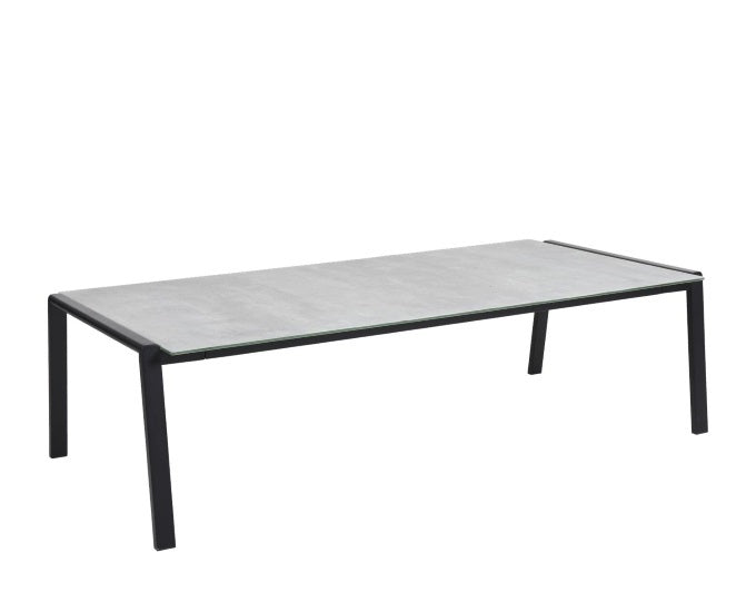 Lyra stolik kawowy stal nierdzewna szkło