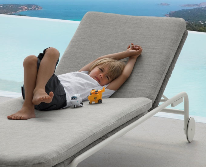 Moon Alu leżanka biała