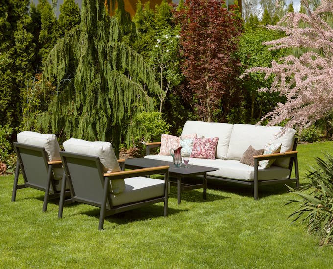 zestaw wypoczynkowy aluminium teak Nashville