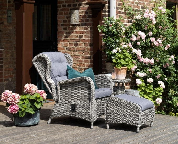 szary fotel rozkładany Paulina