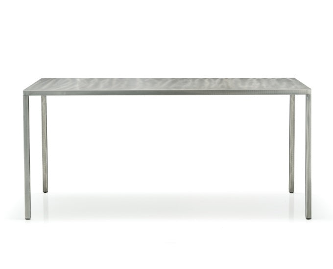 Stół Fabbrico 120x80 stalowy przezroczysty