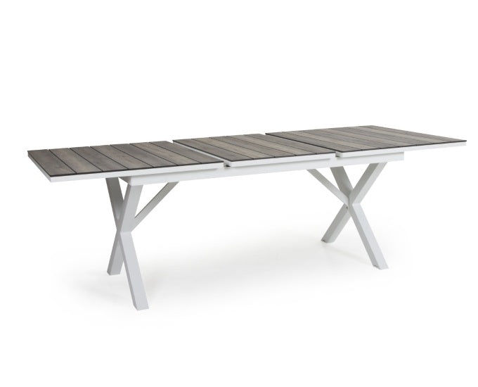 biały stół naturalny blat