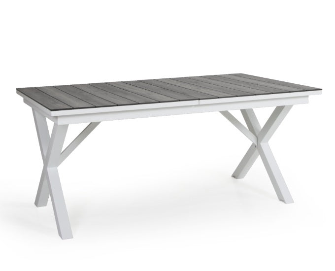 biały stół szary blat