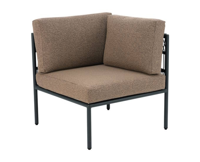 moduł narożny Reno ze sznura czarny