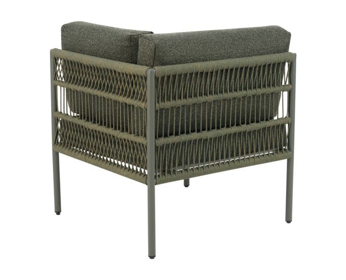 moduł narożny Reno ze sznura zielony