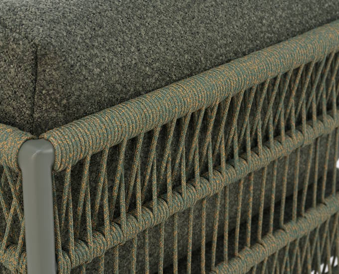 moduł narożny Reno ze sznura zielony