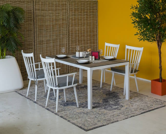 stół aluminiowy z blatem HPL 160x95 Rodez