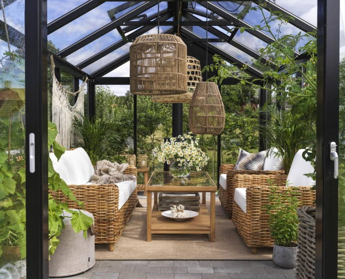 Sofa z rattanu Rossvik w kolorze brązowym