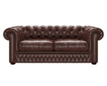 sofa 3 osobowa Regent herbowy ciemny brązowy