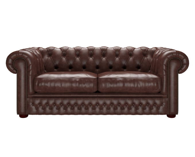sofa 3 osobowa Regent herbowy ciemny brązowy