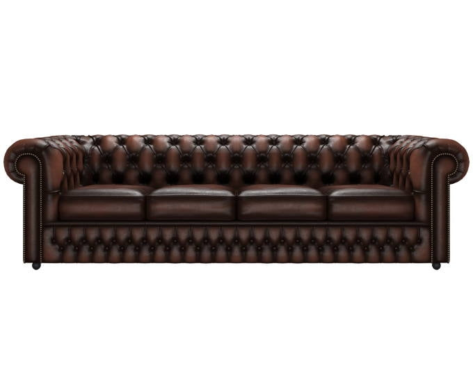 Chesterfield antyczny czekoladowy