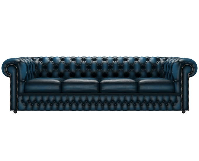Chesterfield antyczny niebieski