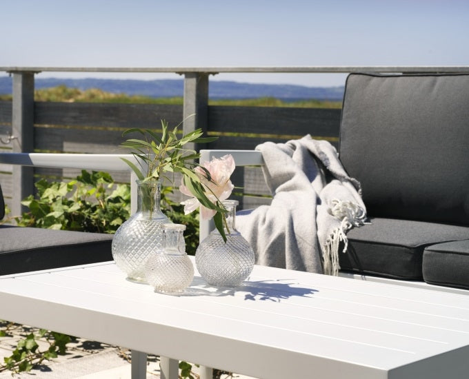 biały zestaw kawowy Sorba