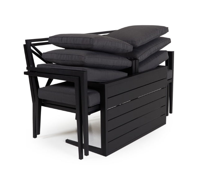 czarny zestaw kawowy Sorba