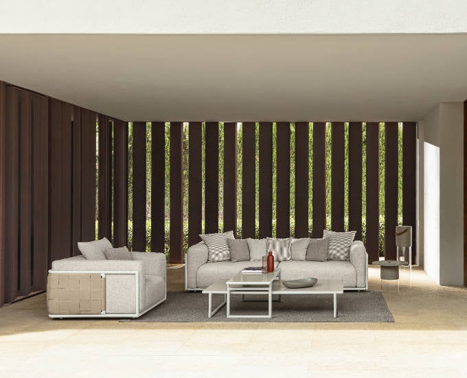 Tresse sofa biała