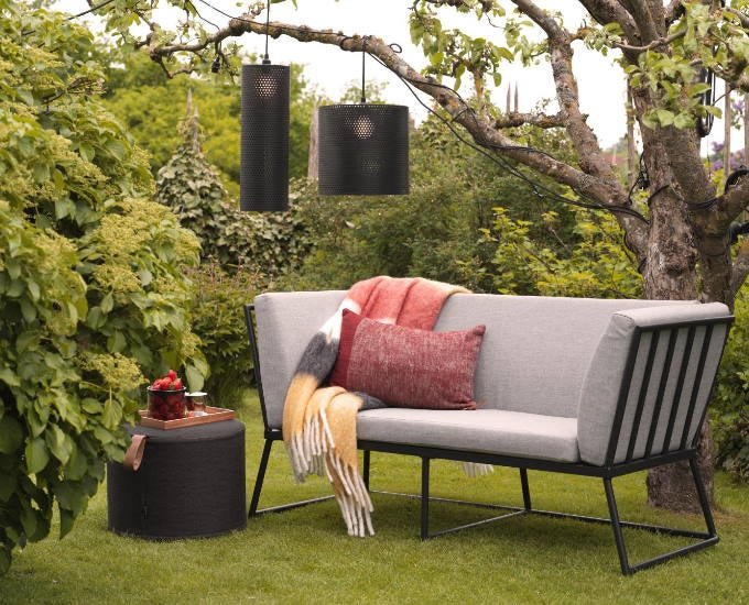 Vence sofa czarno szara