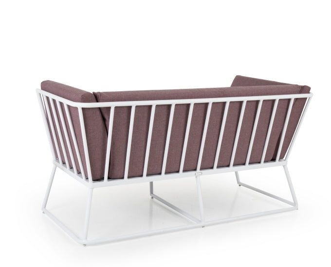 Vence sofa 2 osobowa czerwone poduchy