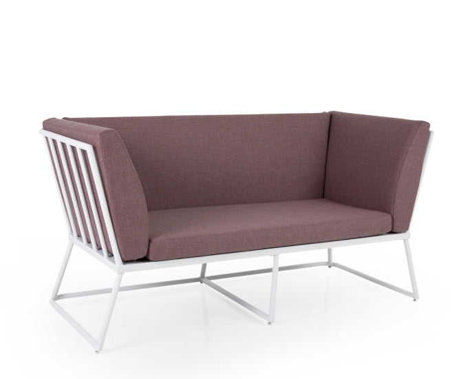 Vence sofa 2 osobowa czerwone poduchy