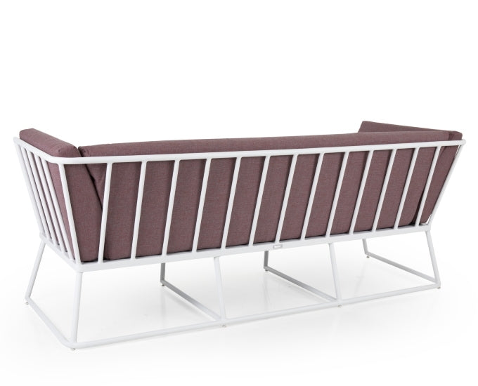 Vence sofa 3 osobowa czerwone poduchy