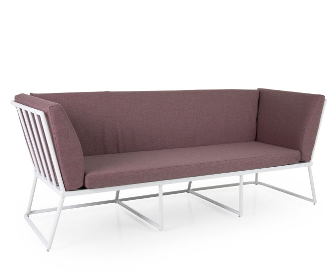 Vence sofa 3 osobowa czerwone poduchy