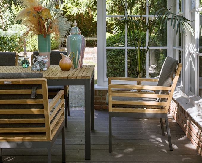 krzesło teak aluminium Zalongo